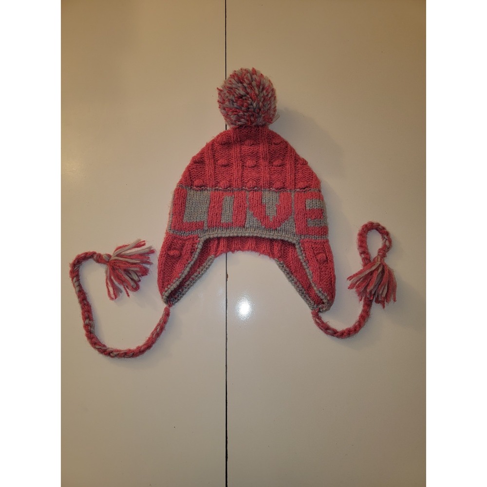 Love Shack Fancy  LOVE Winter Apres Ski Pom Pom Hat Size Small Alpaca Wool Blend